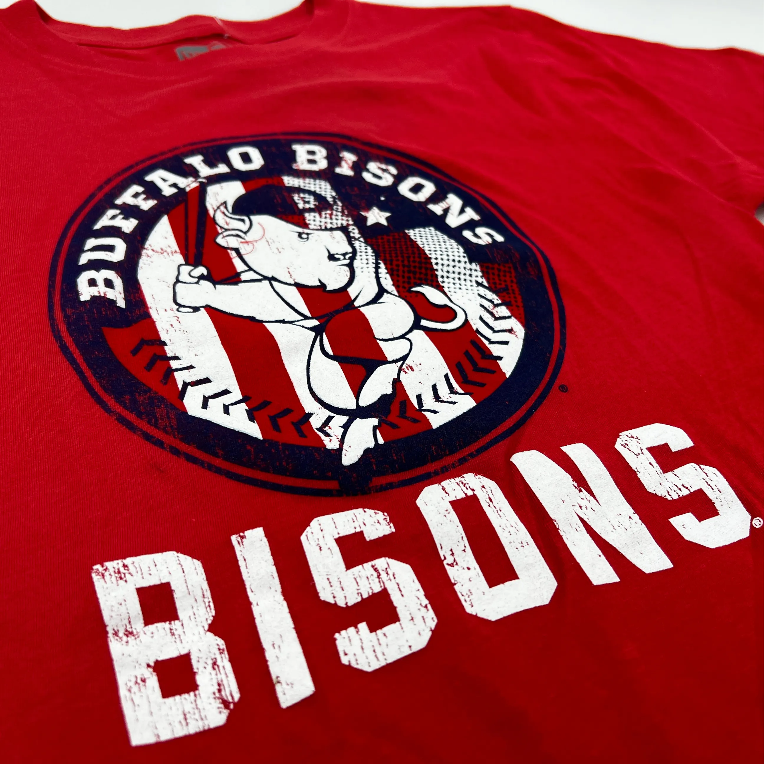 Youth New Era Buffalo Bisons Red Short Sleeve Shirt